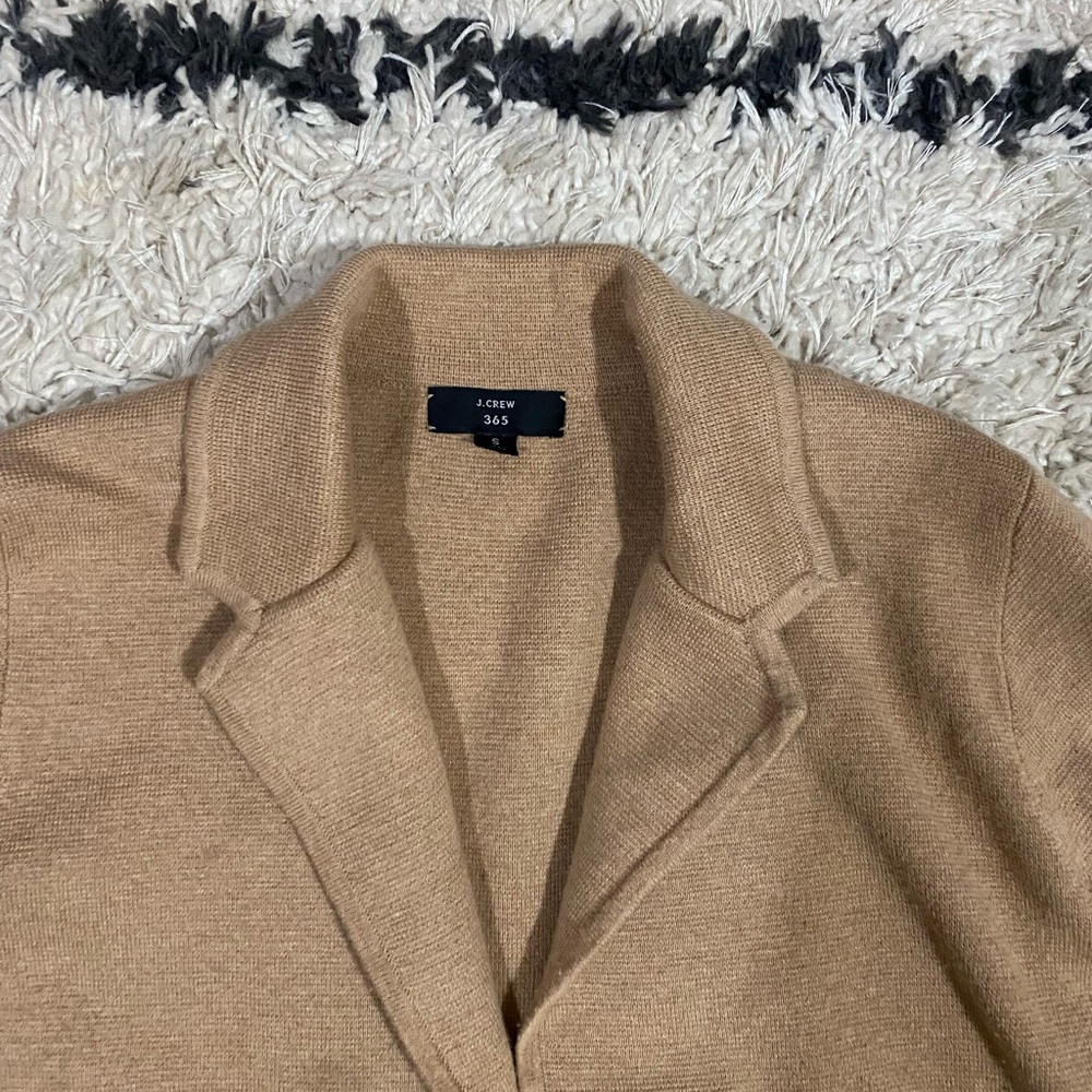J.Crew 365 Sophia Camel Color Merino Wool Sweater Blazer - Picture 7 of 10